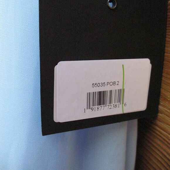 Mac Duggal 55035 Womens Blue High Neck Chiffon Gown with Bow - Picture 13 of 13